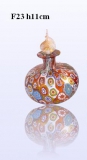 F23 Флакончик-луковичка с крышкой мален. h11cm муранское стекло